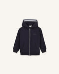 EMBROIDERED LANVIN ZIP-UP HOODIE IN COTTON