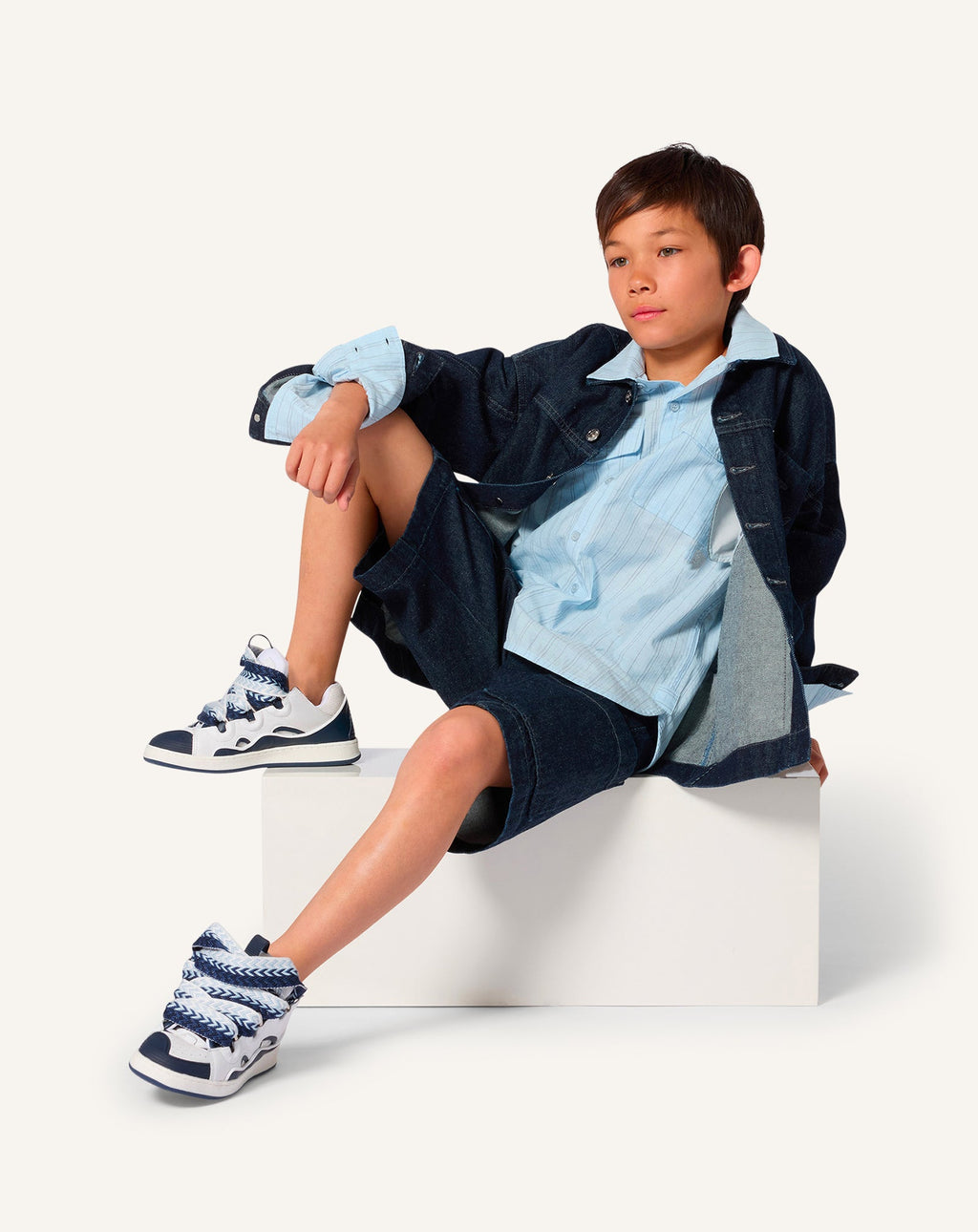 LONG-SLEEVED SHIRT IN COTTON