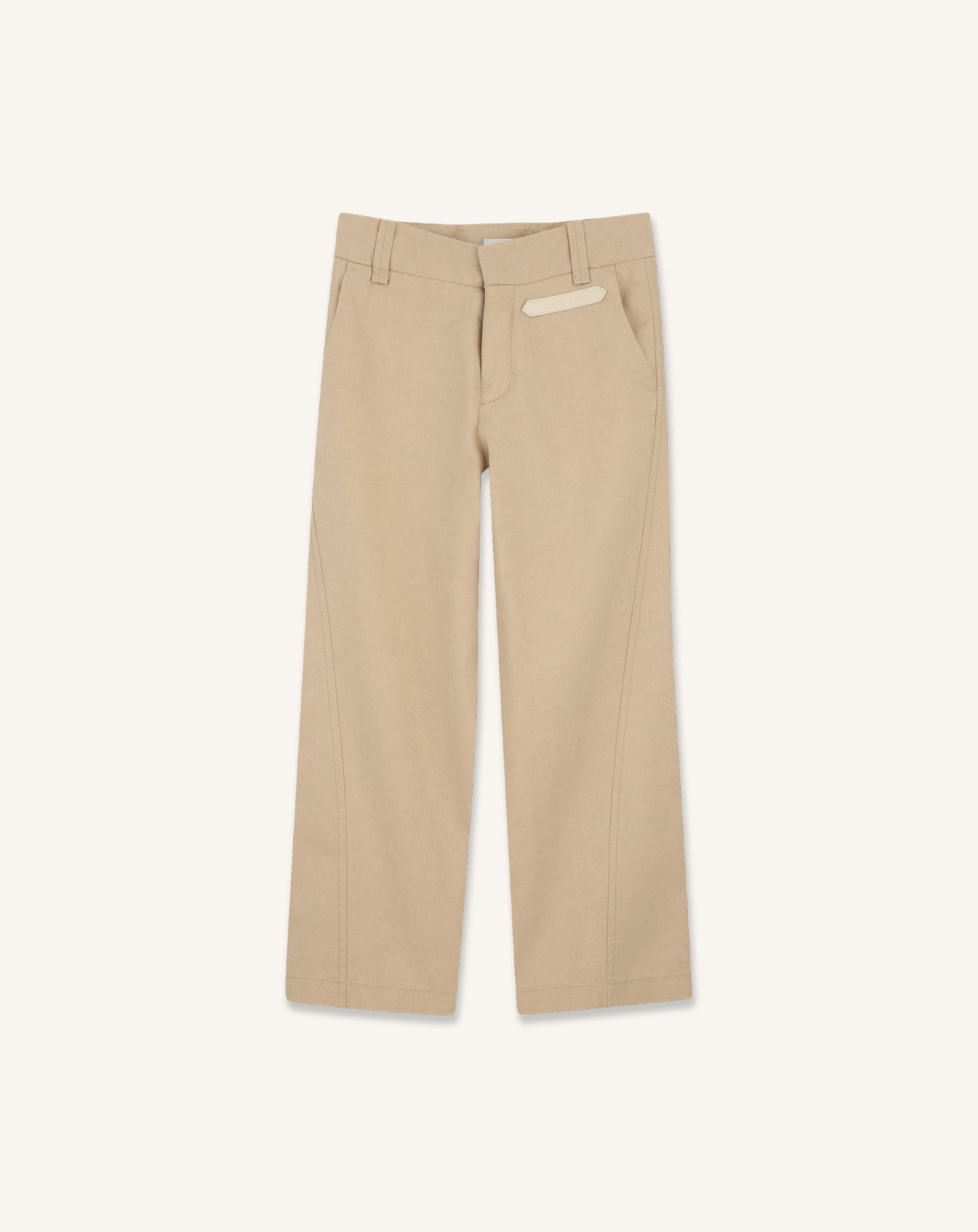 TWISTED STITCH COTTON PANTS