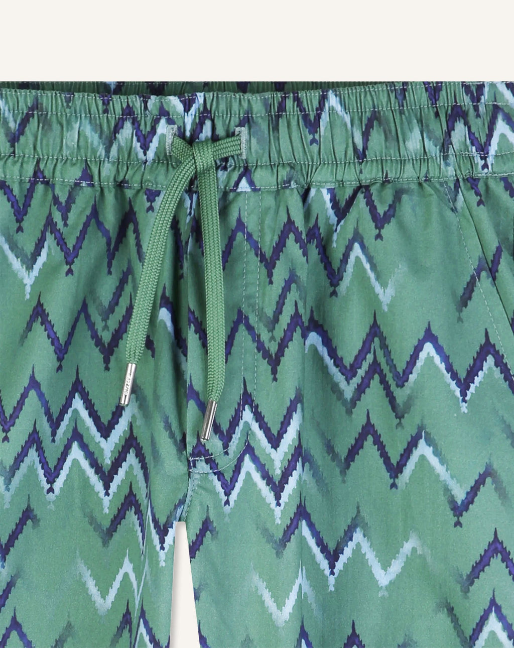 PRINTED COTTON POPLINE BERMUDA SHORTS