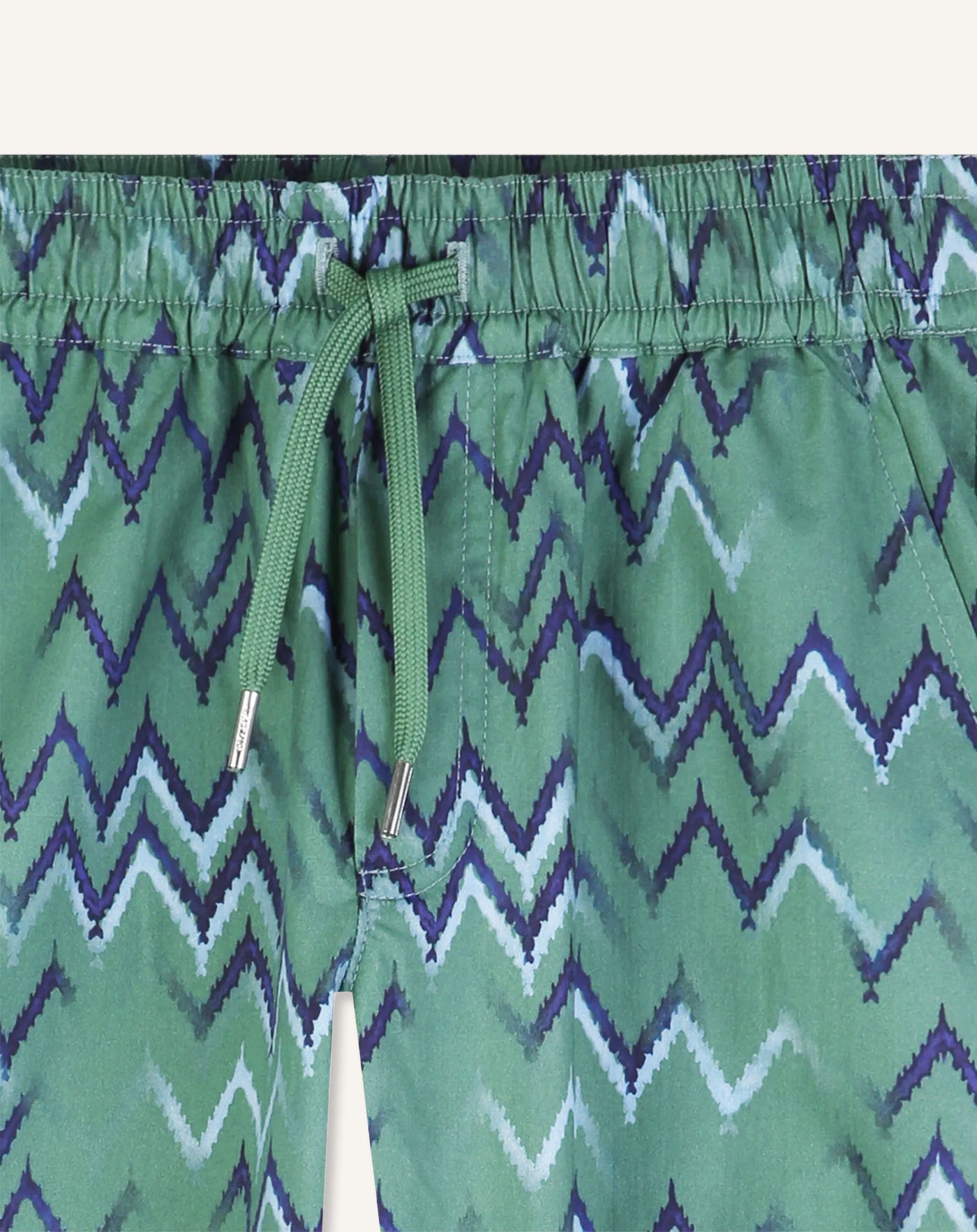 PRINTED COTTON POPLINE BERMUDA SHORTS