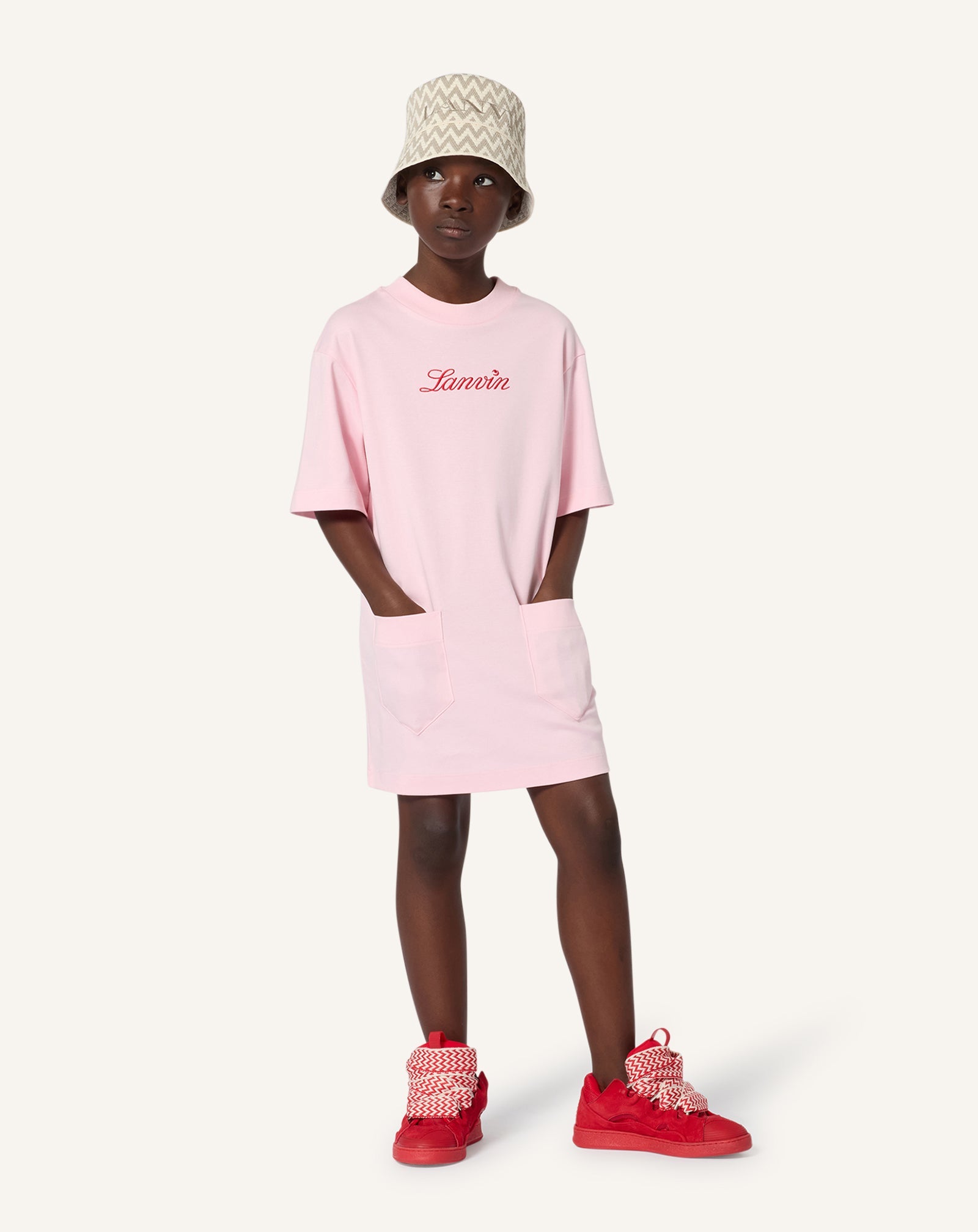 SHORT SLEEVE TEE-SHIRT DRESS IN COTTON