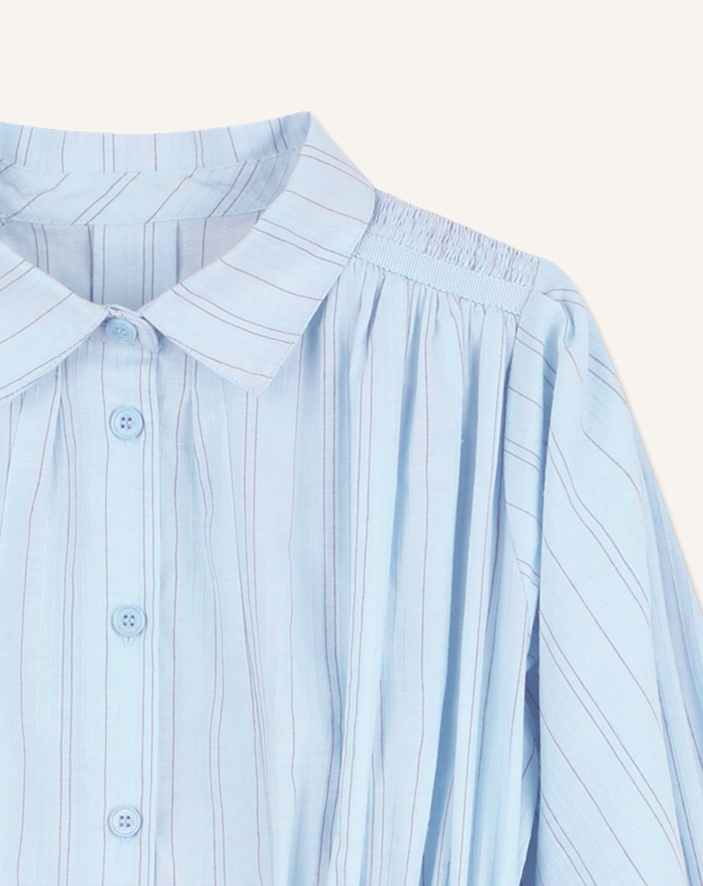 LONG SLEEVE SMOCK DRESS IN COTTON