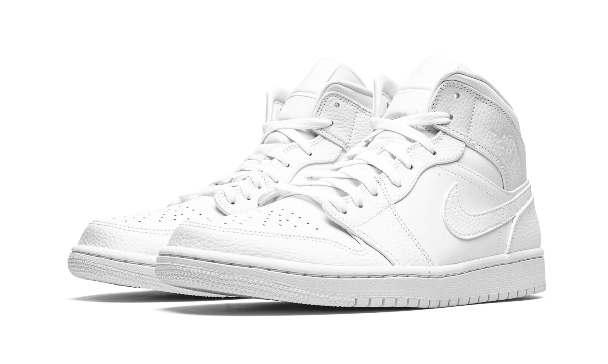 Air Jordan 1 Mid "Triple White" 554724 130