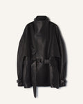 STAND COLLAR LEATHER JACKET