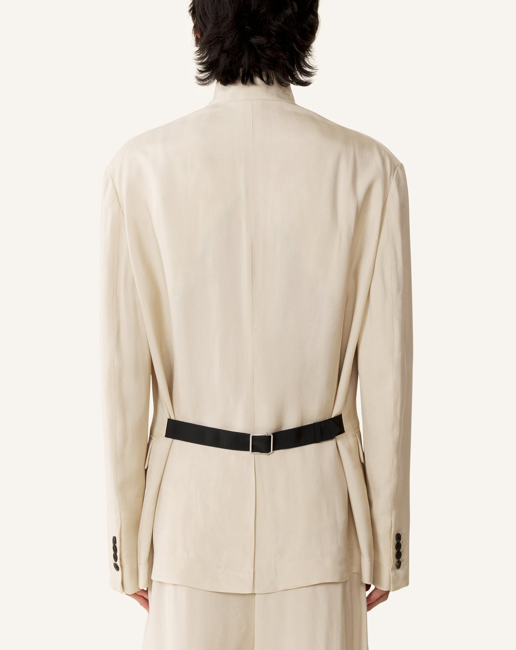 VISCOSE JACKET WITH STAND-UP COLLAR