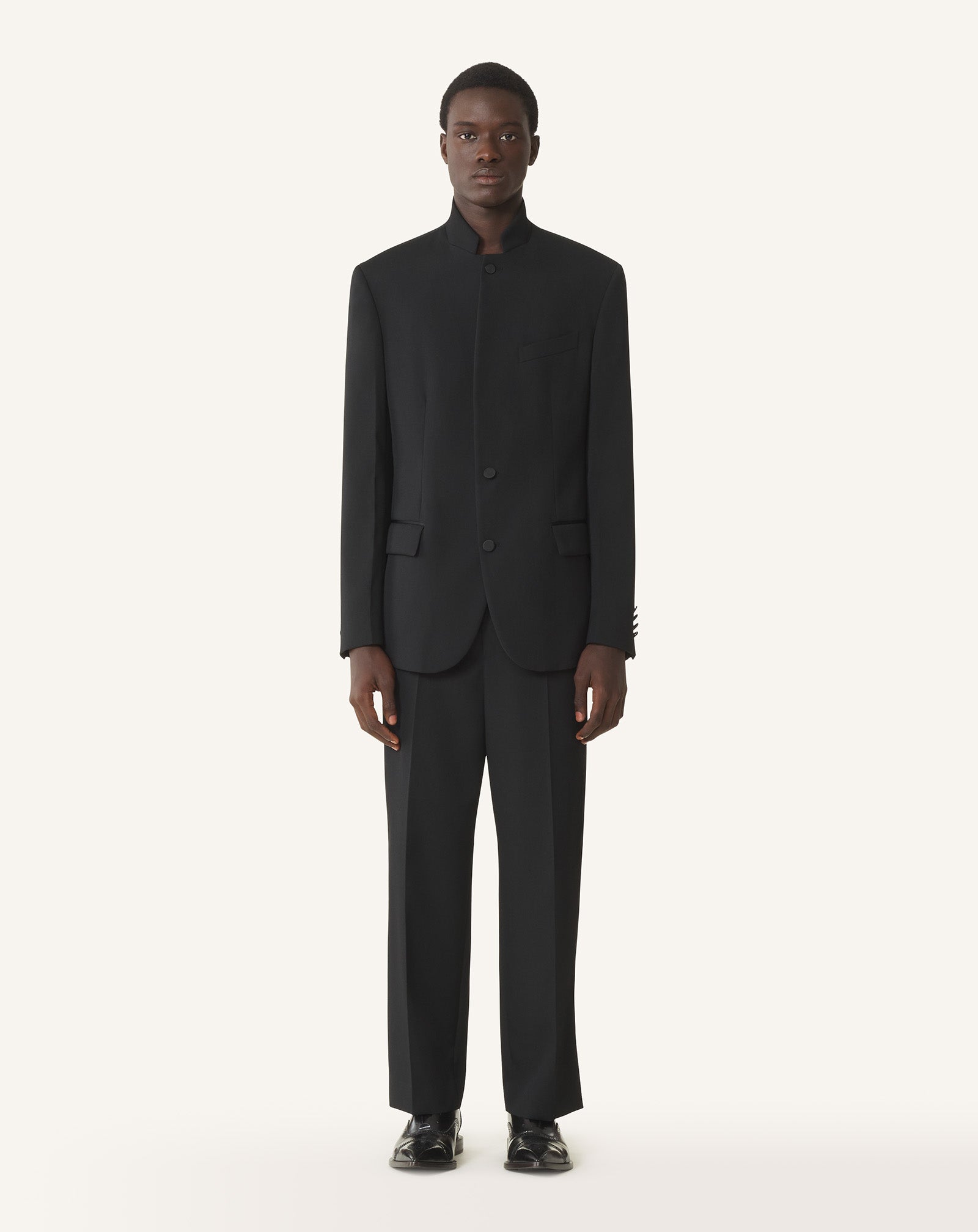 WOOL JACKET WITH STAND-UP COLLAR