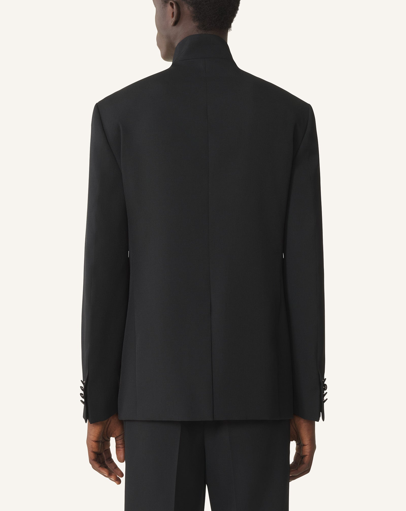 WOOL JACKET WITH STAND-UP COLLAR
