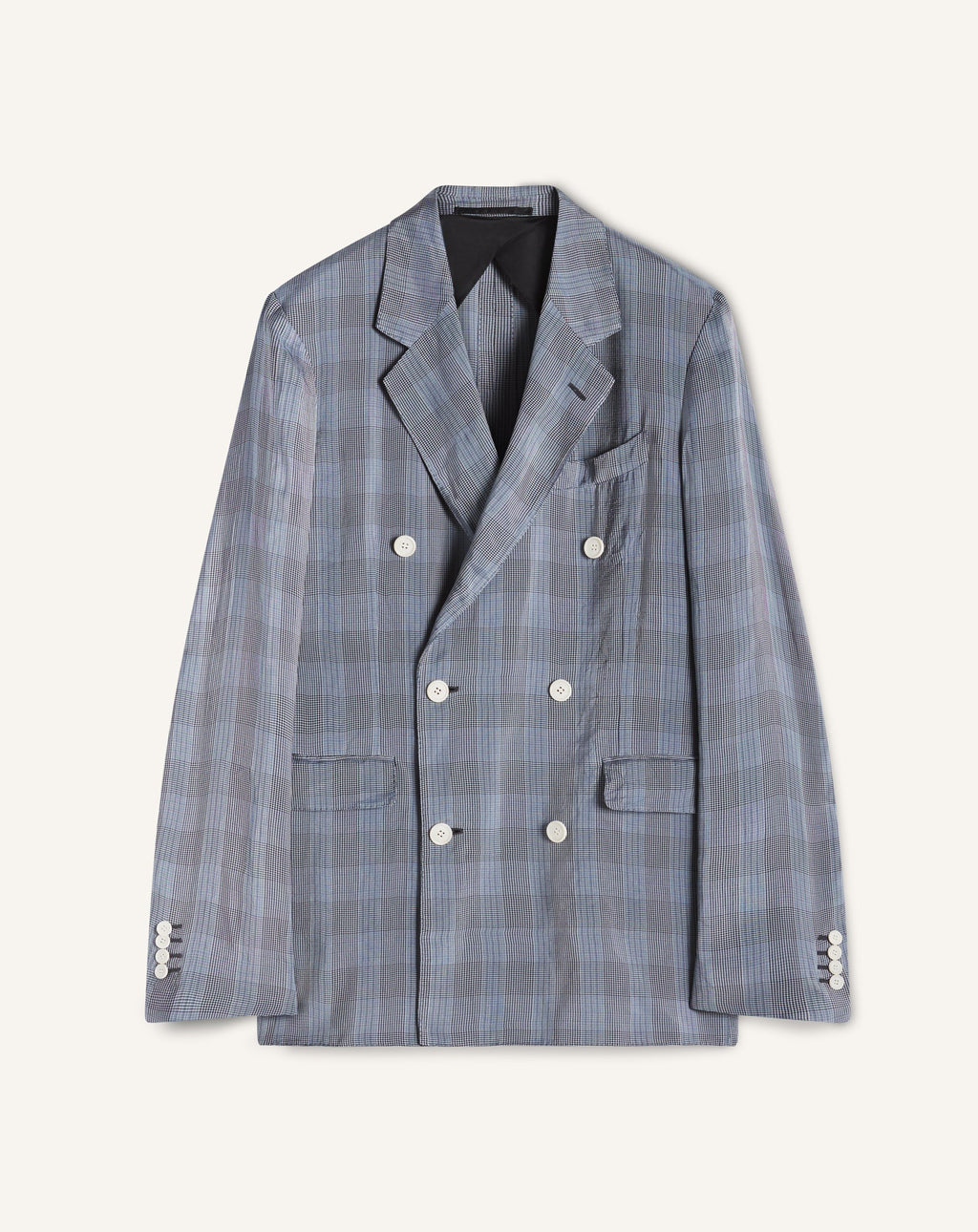 DOUBLE-BREASTED JACKET IN VISCOSE
