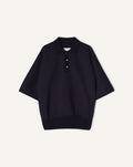 LOOSE-FIT DOUBLE-FACE JERSEY POLO SHIRT