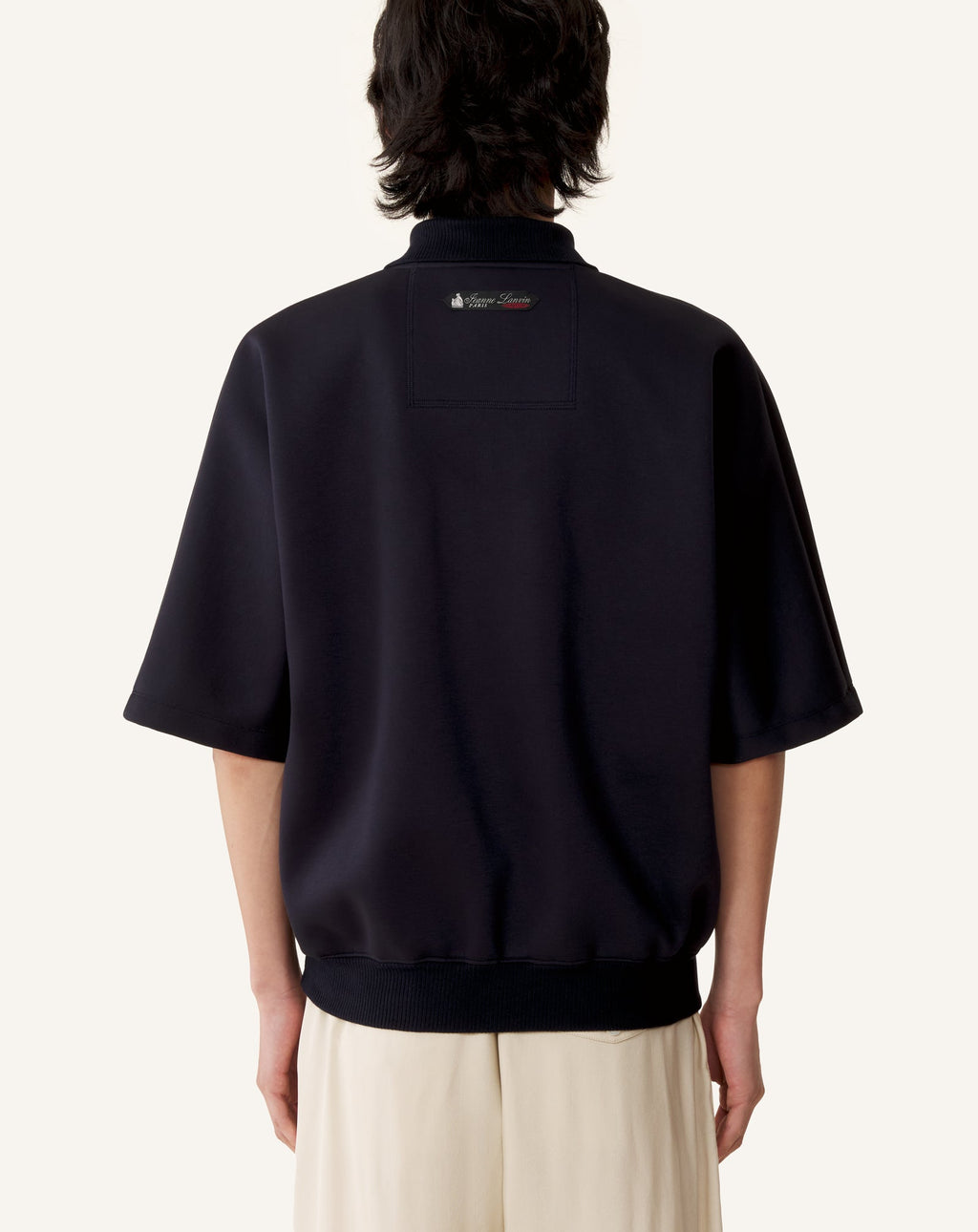 LOOSE-FIT DOUBLE-FACE JERSEY POLO SHIRT