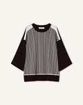 LOOSE-FIT T-SHIRT IN SILK AND COTTON JACQUARD
