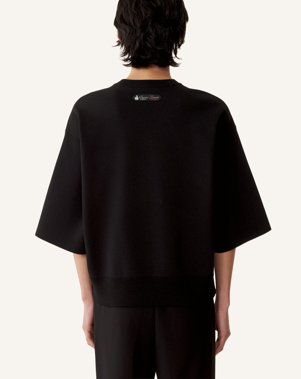 LOOSE-FIT T-SHIRT IN SILK AND COTTON JACQUARD