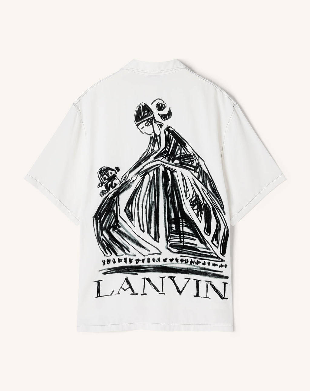 SHIRT WITH MOTHER AND CHILD PRINT ON THE BACK