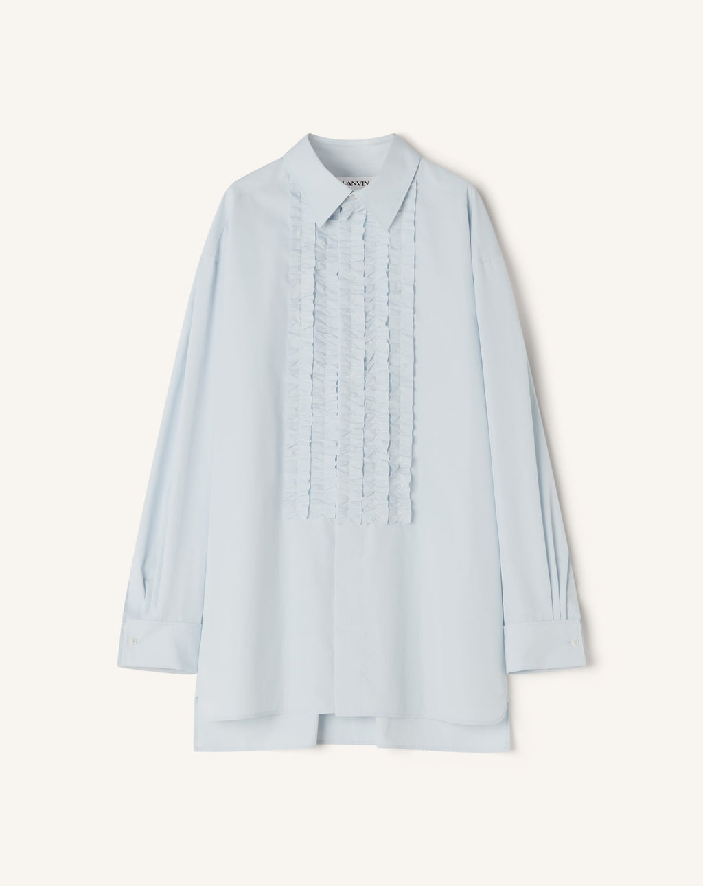 COTTON POPLIN BIB FRONT SHIRT