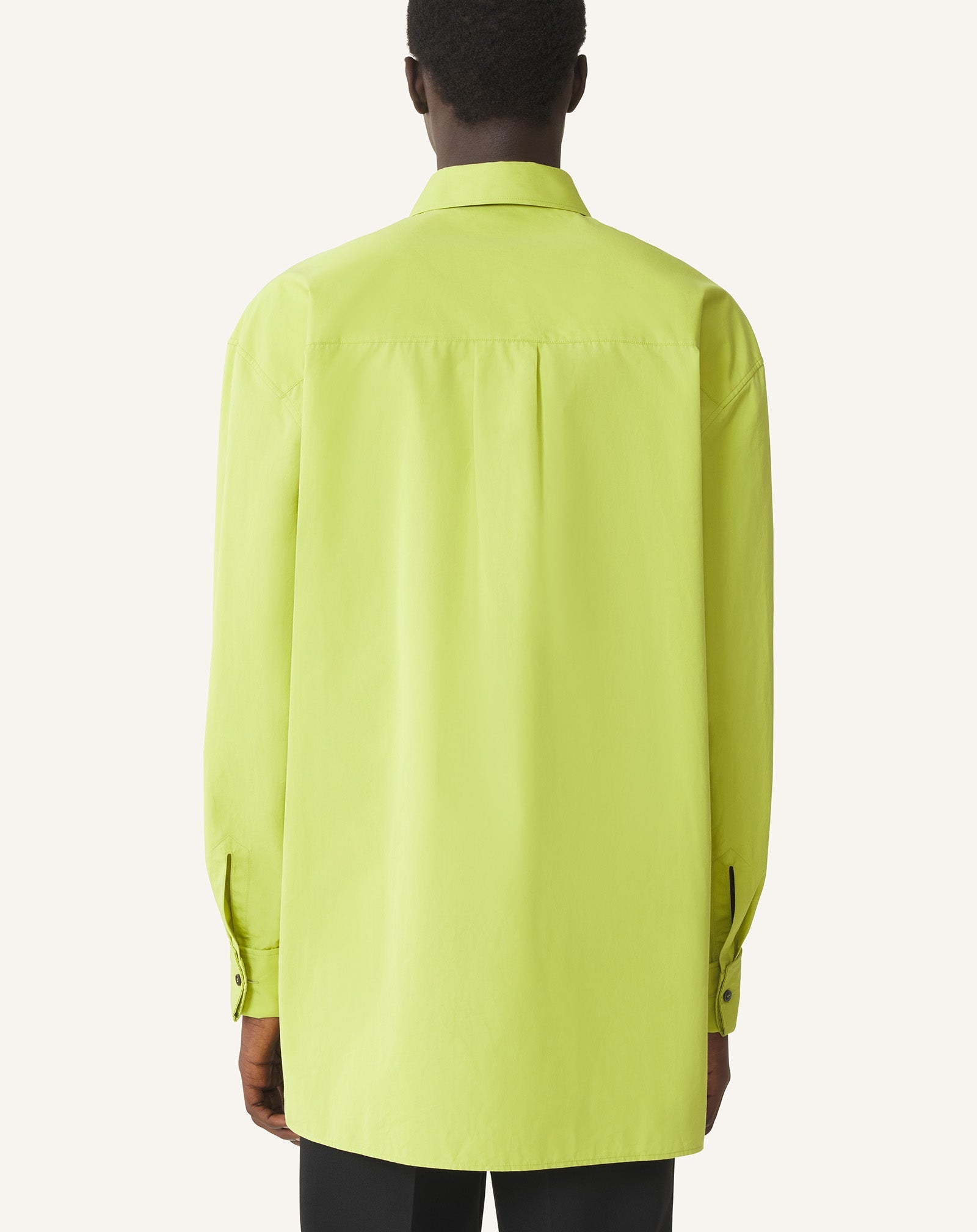 COTTON POPLIN BIB FRONT SHIRT
