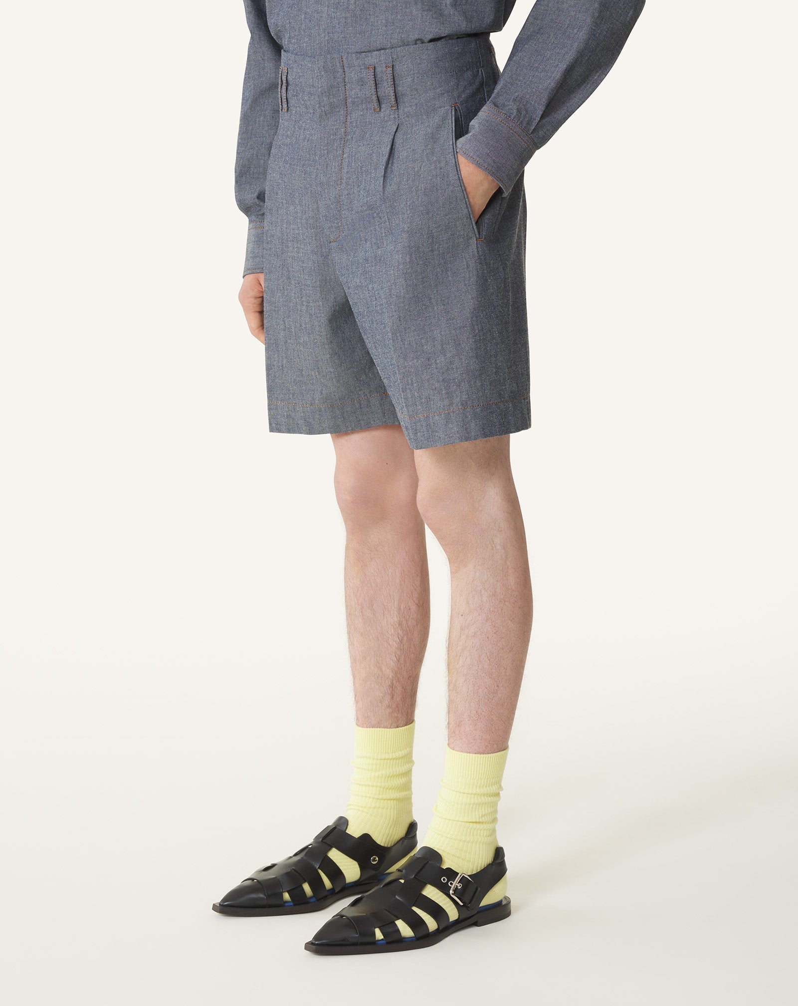 CHAMBRAY SHORTS