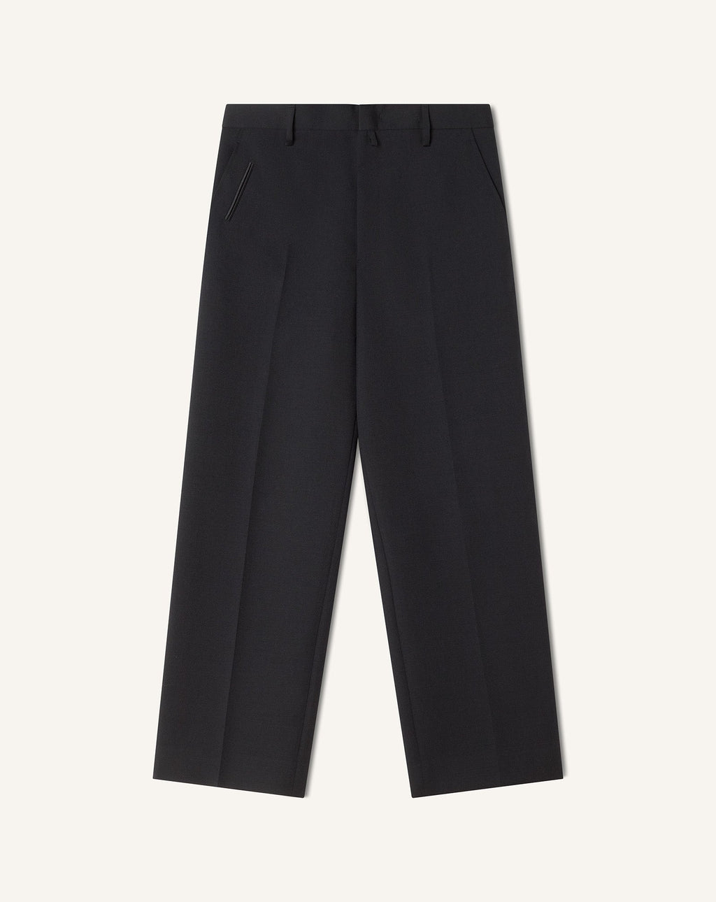 STRAIGHT-LEG WOOL PANTS