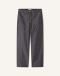 WIDE-LEG CHAMBRAY PANTS
