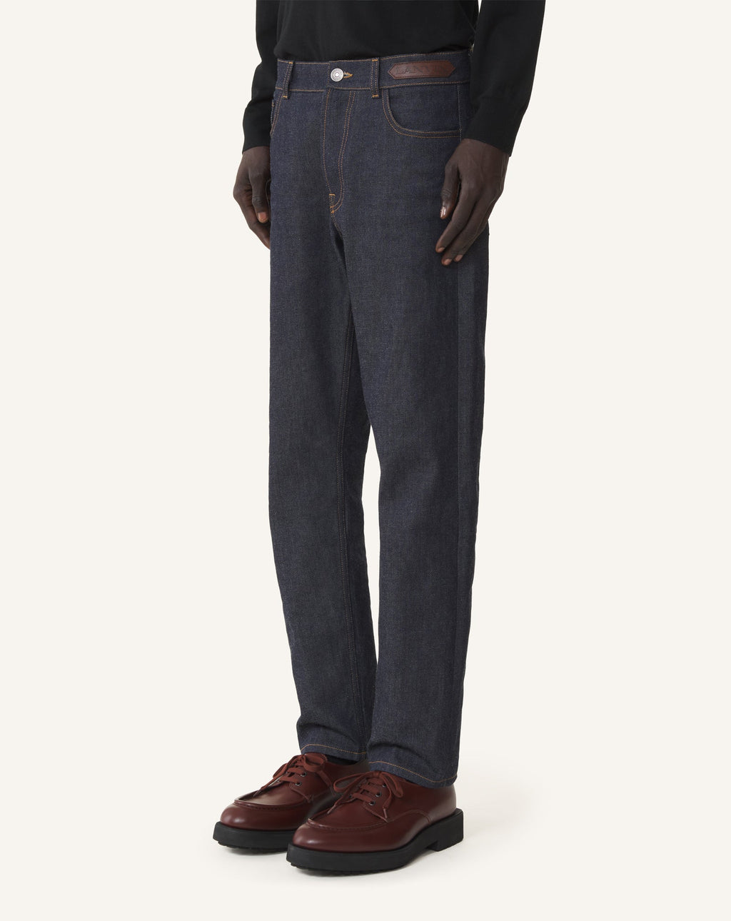 STRAIGHT-LEG DENIM PANTS