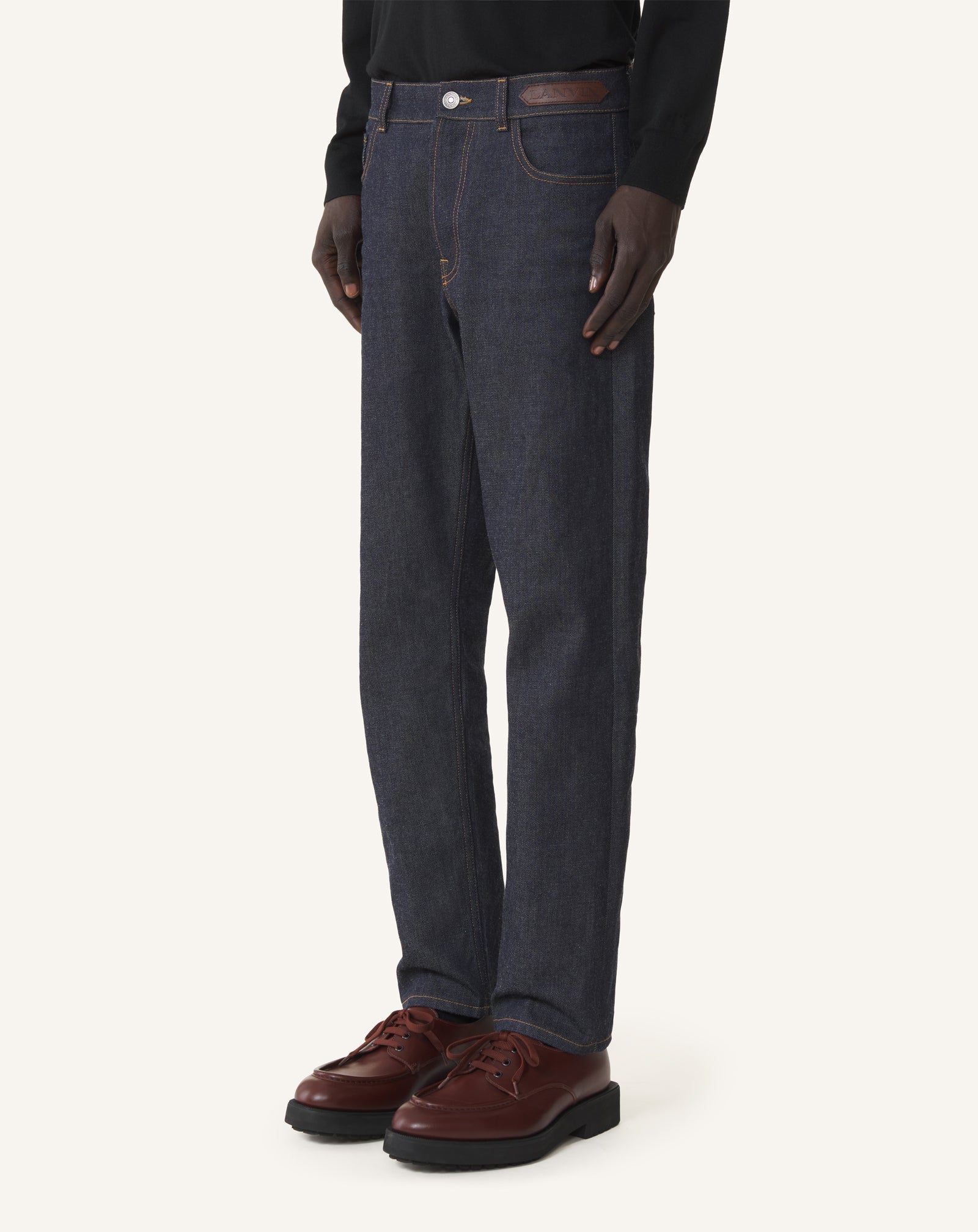 STRAIGHT-LEG DENIM PANTS