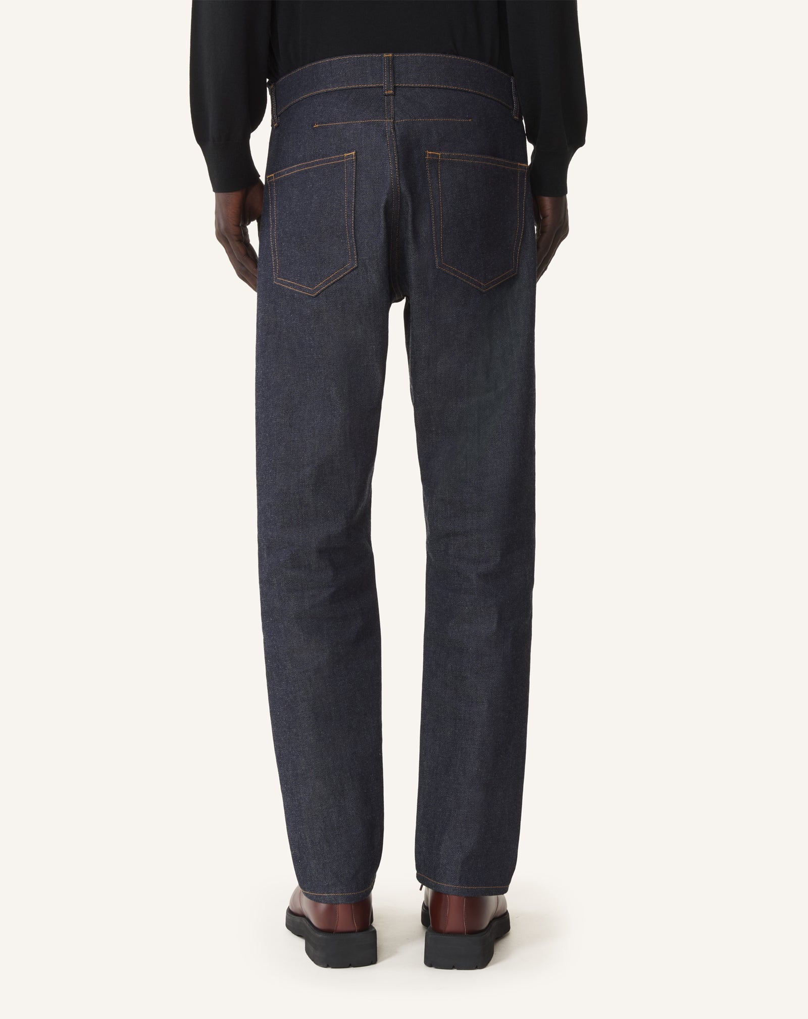 STRAIGHT-LEG DENIM PANTS