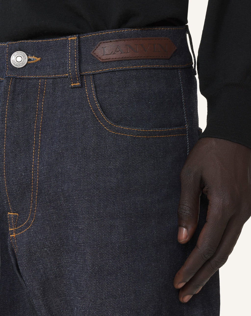 STRAIGHT-LEG DENIM PANTS