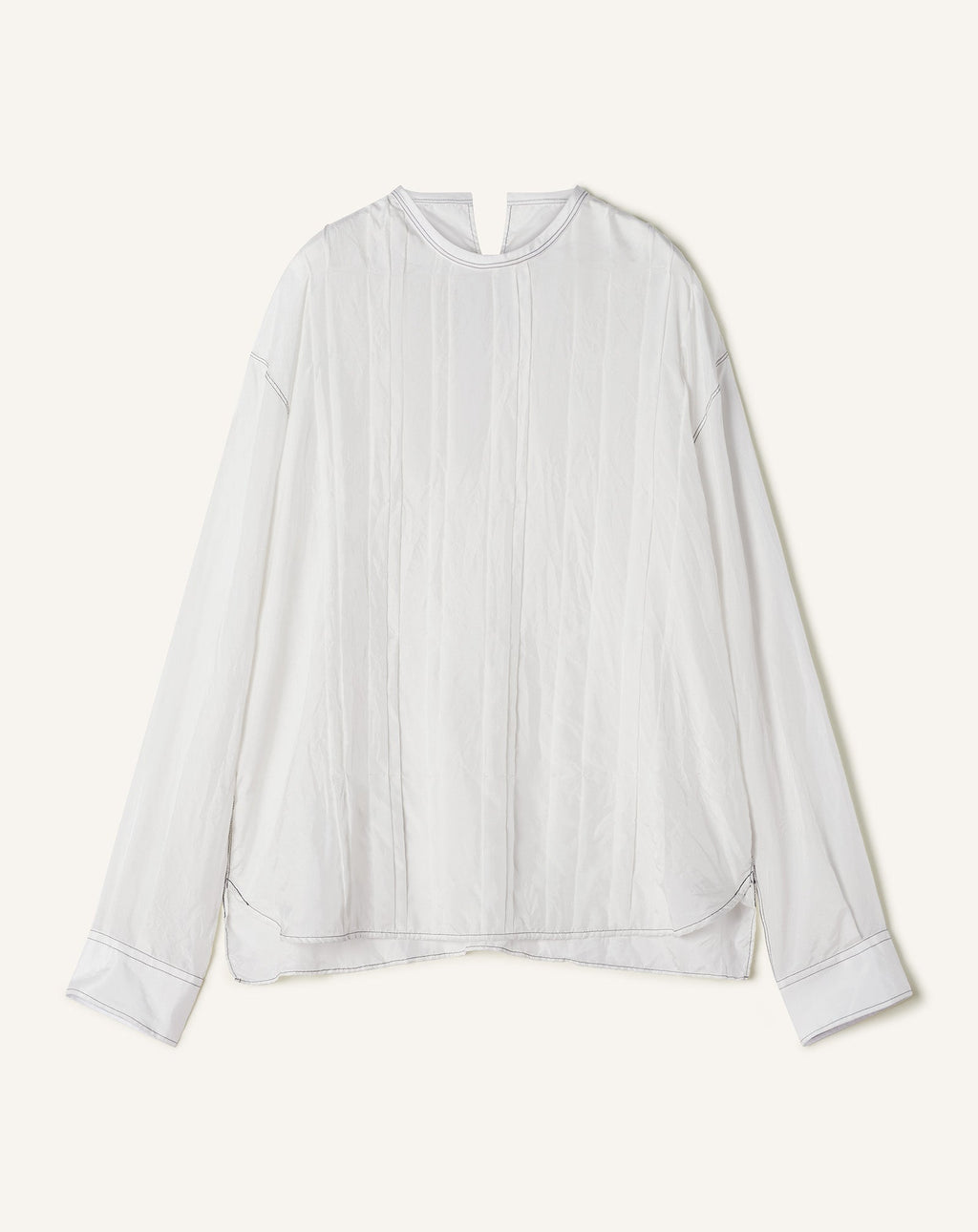 PLEATED SILK TOP