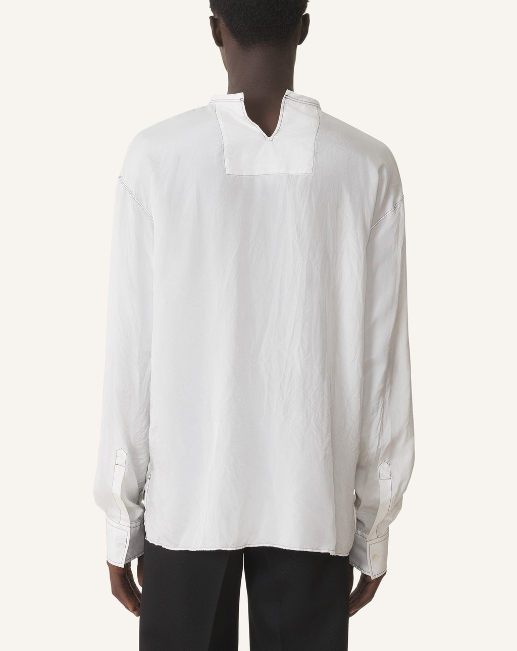 PLEATED SILK TOP
