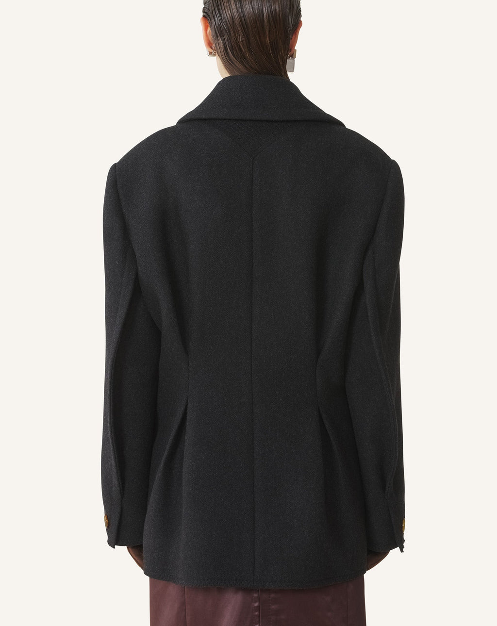 SHORT PEACOAT IN WOOL