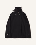 SHORT WOOL COAT WITH STAND-UP COLLAR