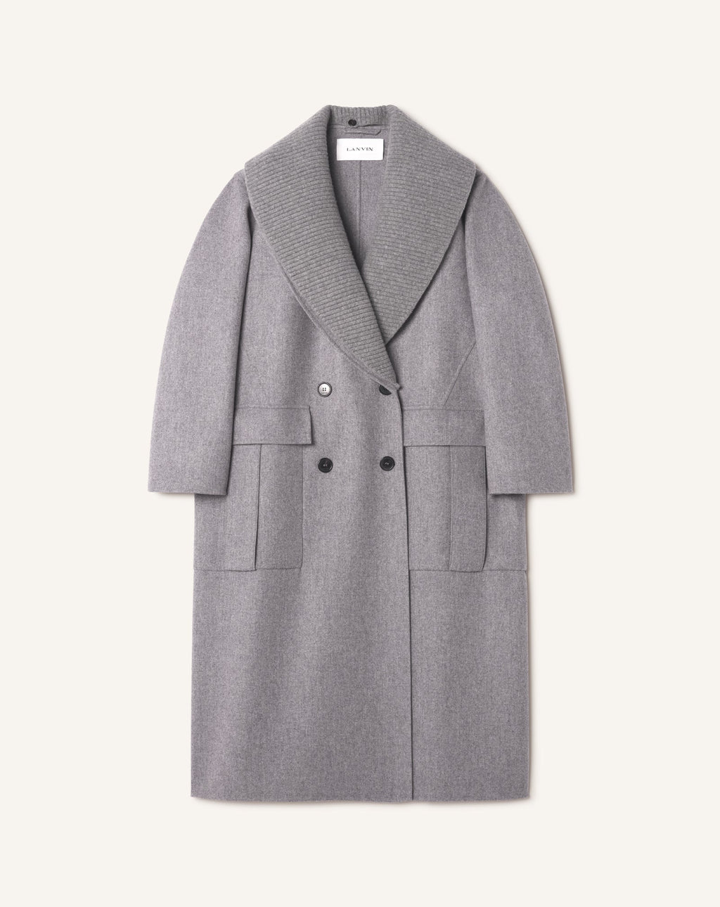 DOUBLE-FACED COAT IN WOOL AND CASHMERE