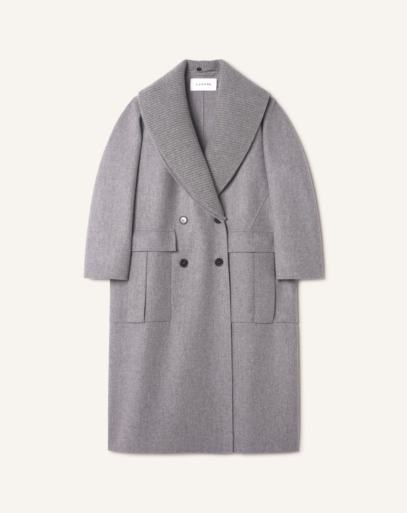 DOUBLE-FACED COAT IN WOOL AND CASHMERE