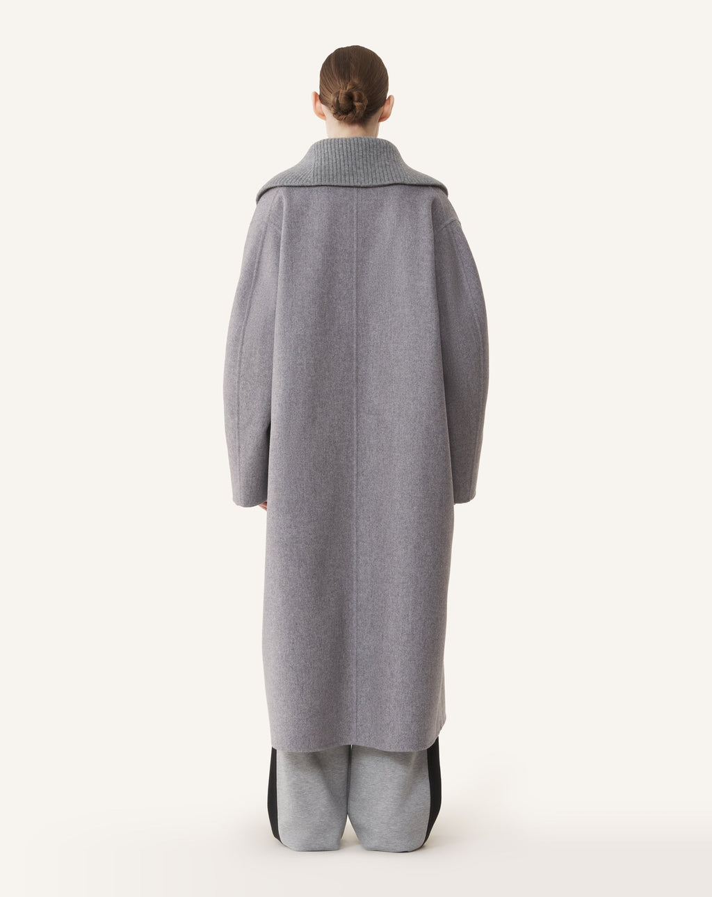 DOUBLE-FACED COAT IN WOOL AND CASHMERE