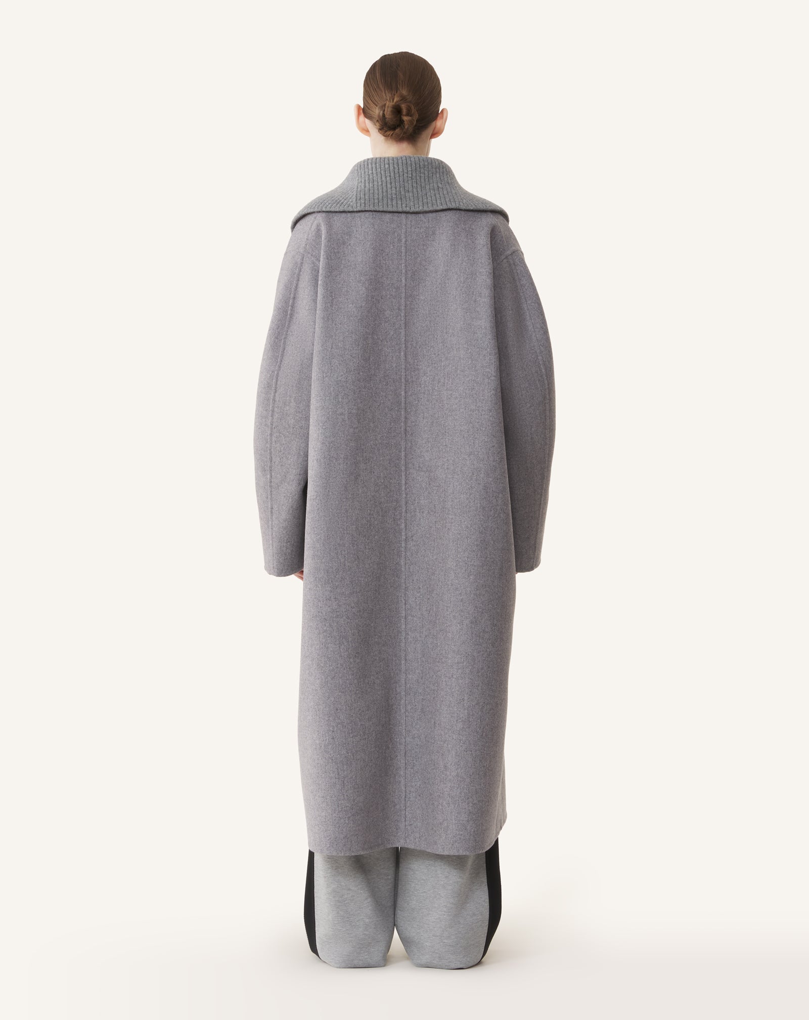 DOUBLE-FACED COAT IN WOOL AND CASHMERE