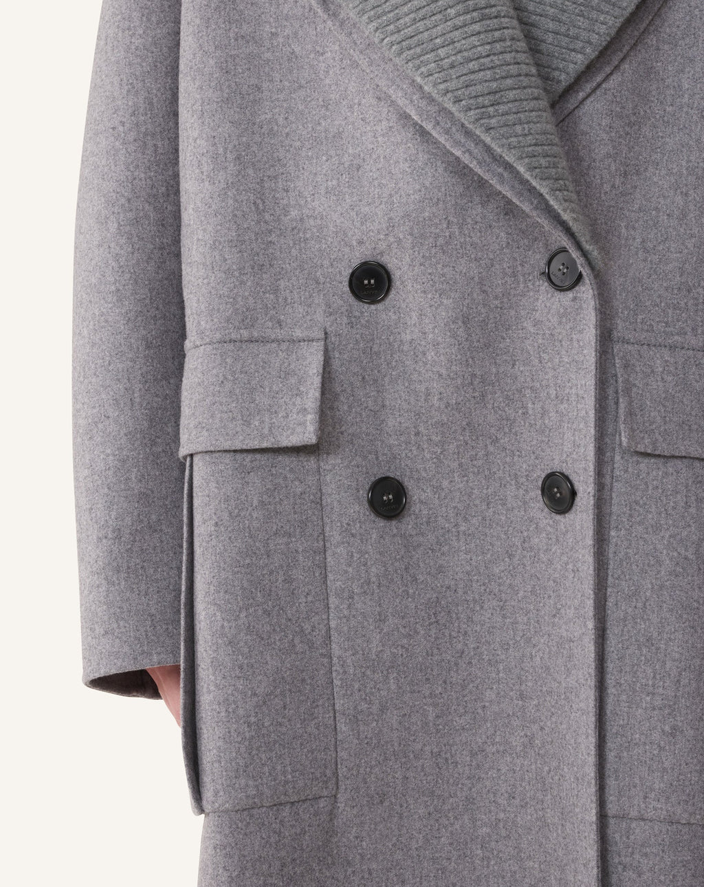 DOUBLE-FACED COAT IN WOOL AND CASHMERE
