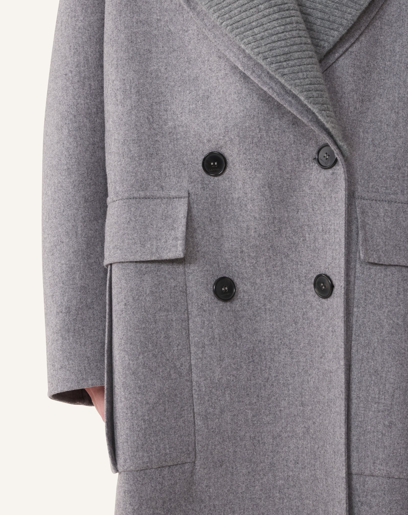 DOUBLE-FACED COAT IN WOOL AND CASHMERE
