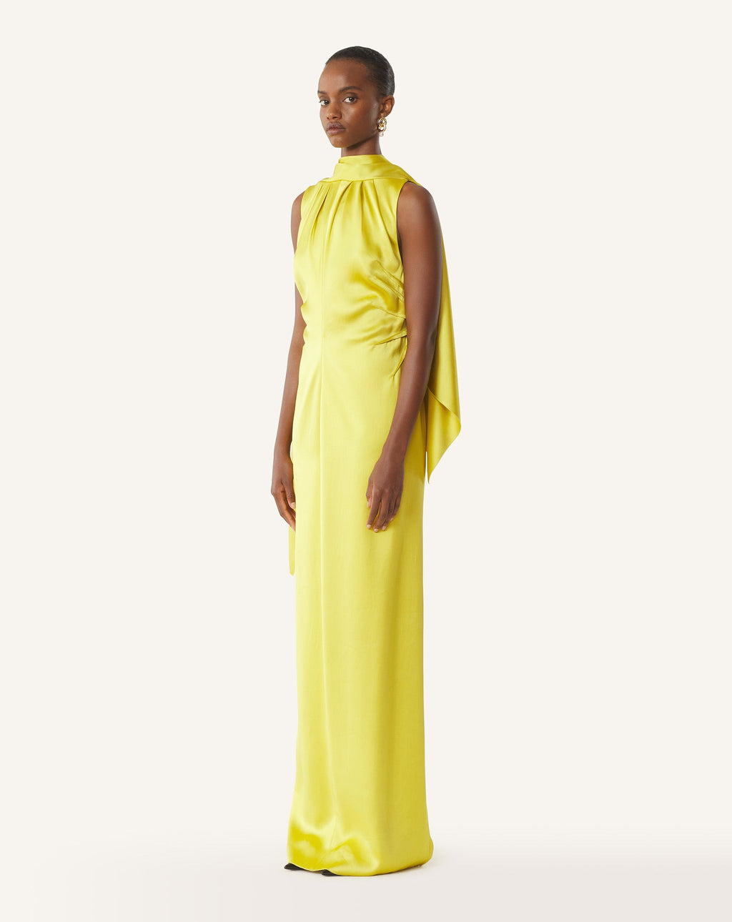 LONG SATIN DRESS