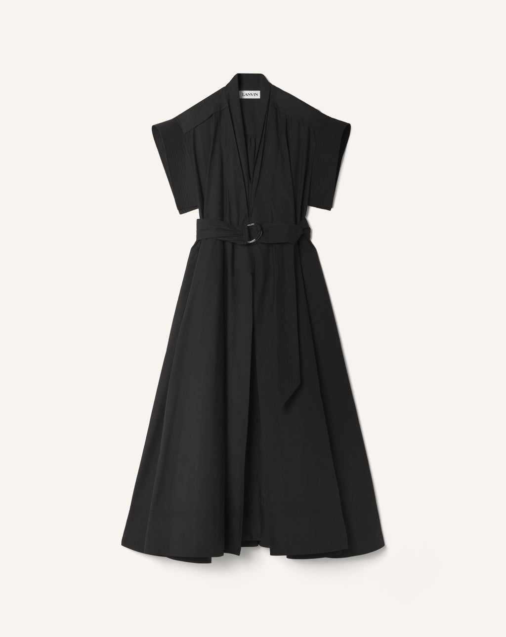 FLARED DRESS IN COTTON POPLIN