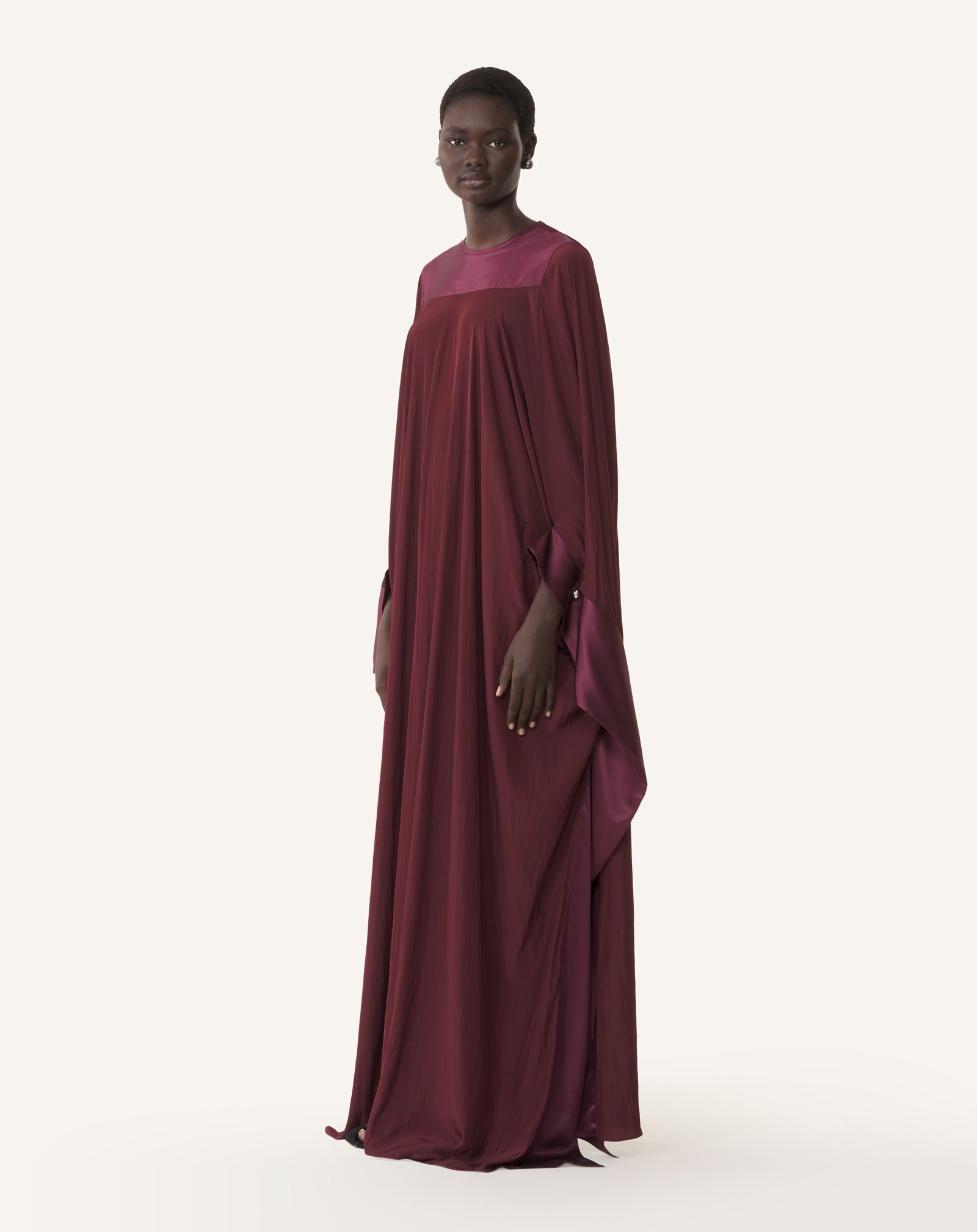 FULL-LENGTH CHARMEUSE DRESS