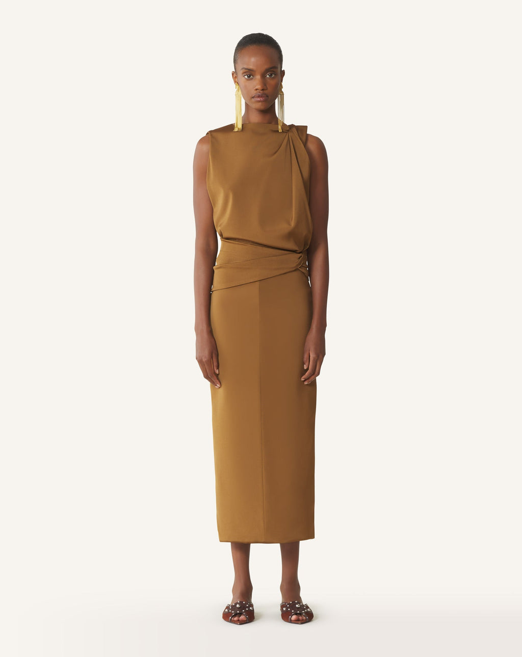 MIDI DRESS IN VISCOSE