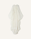 LONG DRESS IN PLUMETIS SILK