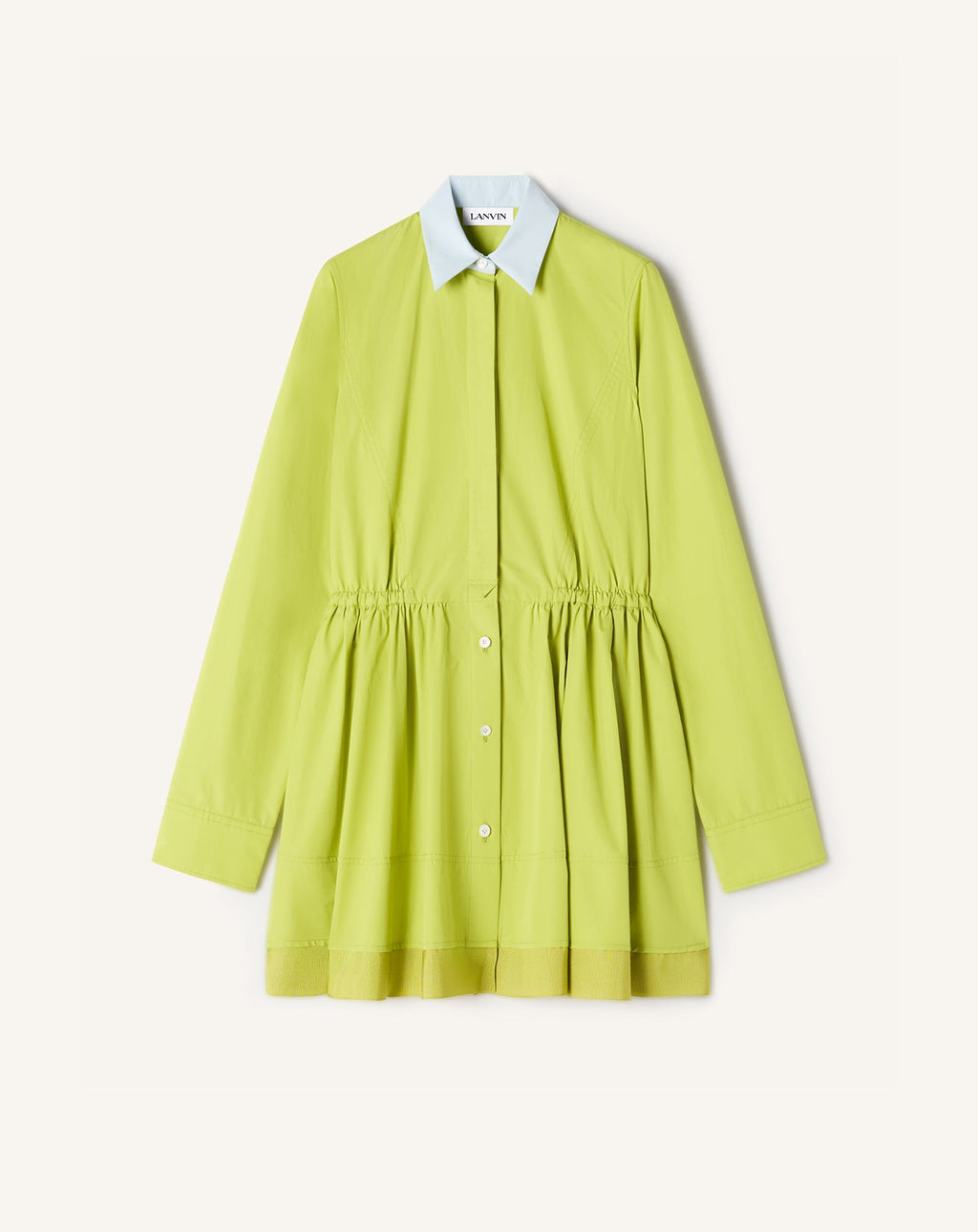 SHORT SHIRT DRESS IN COTTON POPLIN
