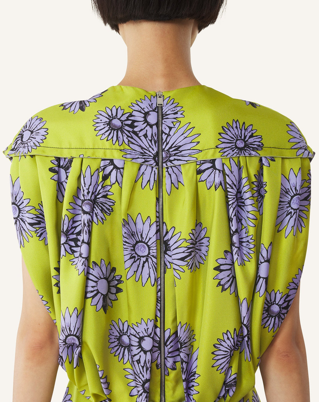 PRINTED SILK MIDI DRESS