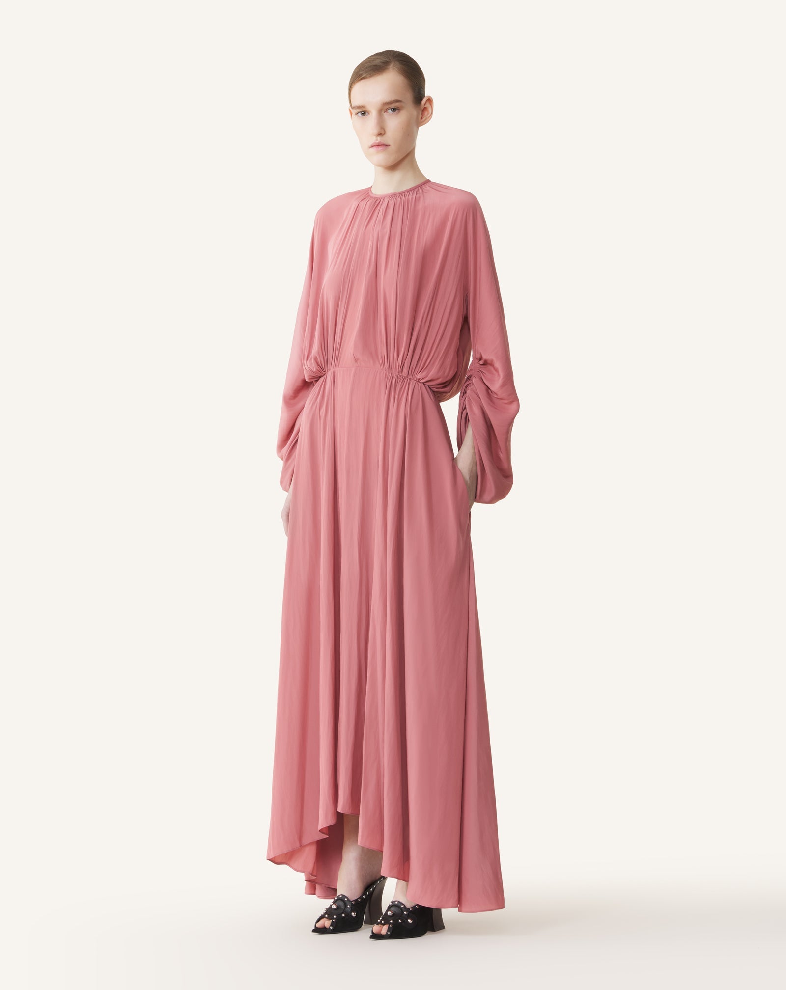 FITTED CHARMEUSE DRESS