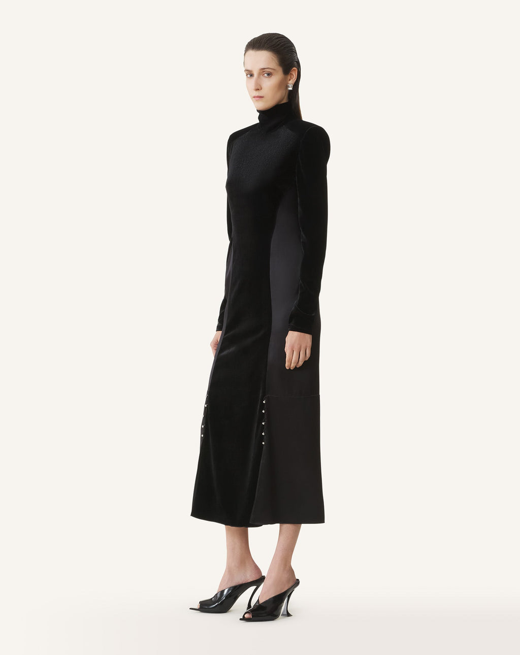VELVET MIDI DRESS