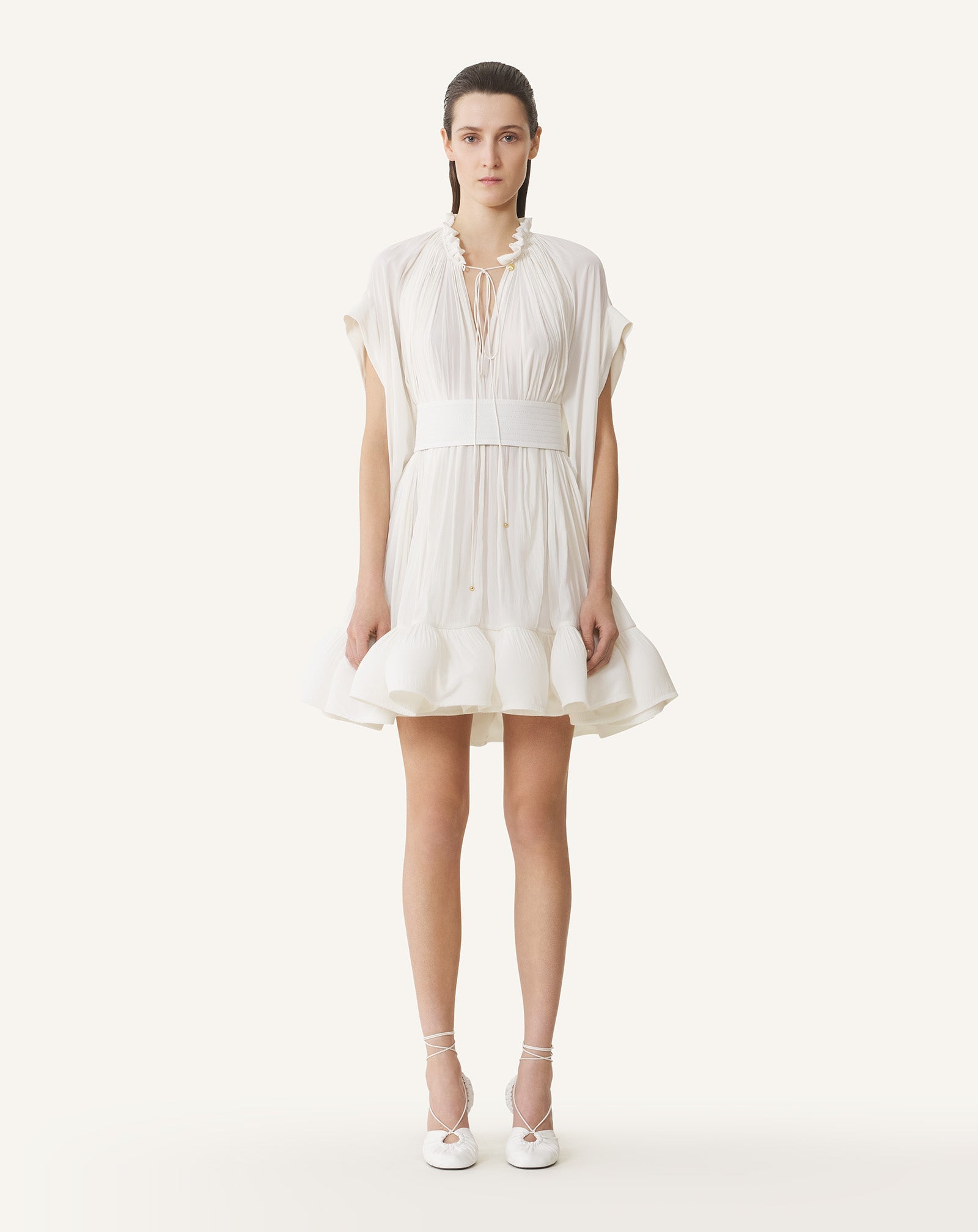 SHORT CHARMEUSE DRESS