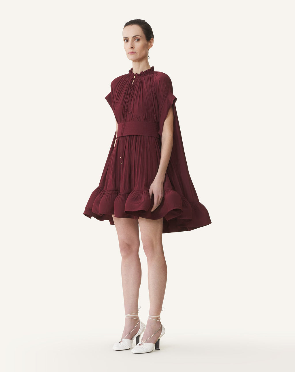 SHORT CHARMEUSE DRESS