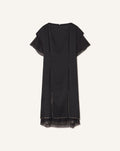 EMBROIDERED MIDI DRESS IN SATIN