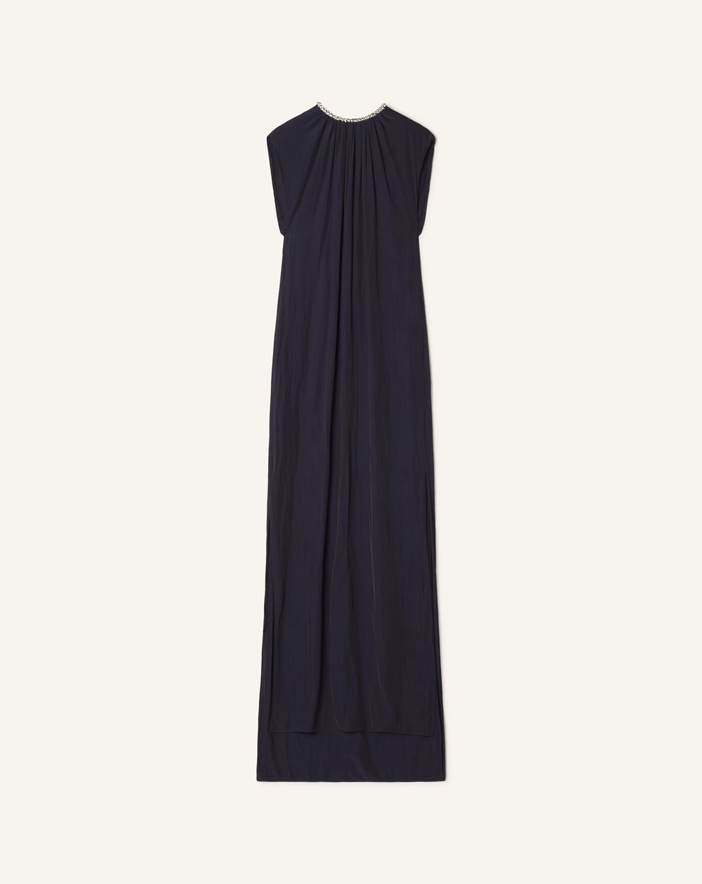 EMBROIDERED DRESS IN CHARMEUSE